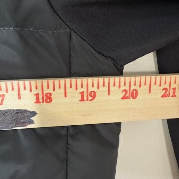 Theory Jacket Womens Medium Puffer Combo Knit Tech Hooded Full Zip Lightweight - Picture 8 of 9